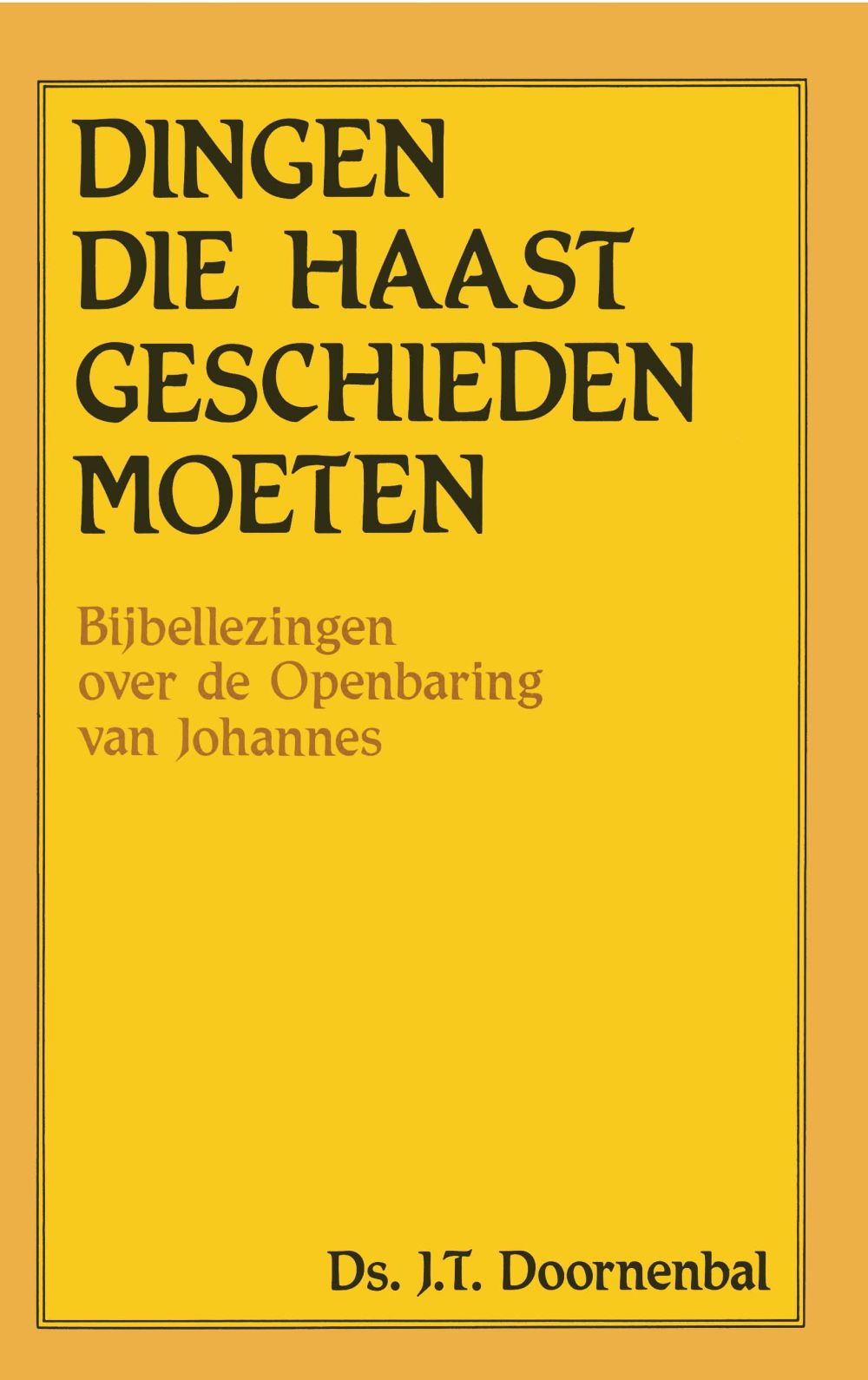 Dingen die haast geschieden moeten; E-Book